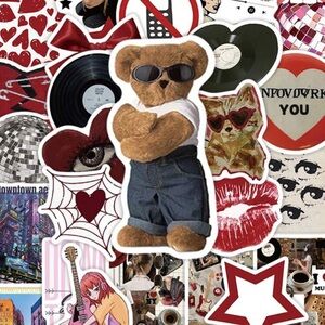 Millennium Theme Y2K Cool Girl Stickers - Creative Fashion Aesthetic Stickers